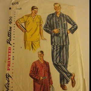 Vintage Men / Unisex Adult Size S Pajamas cut 4108
